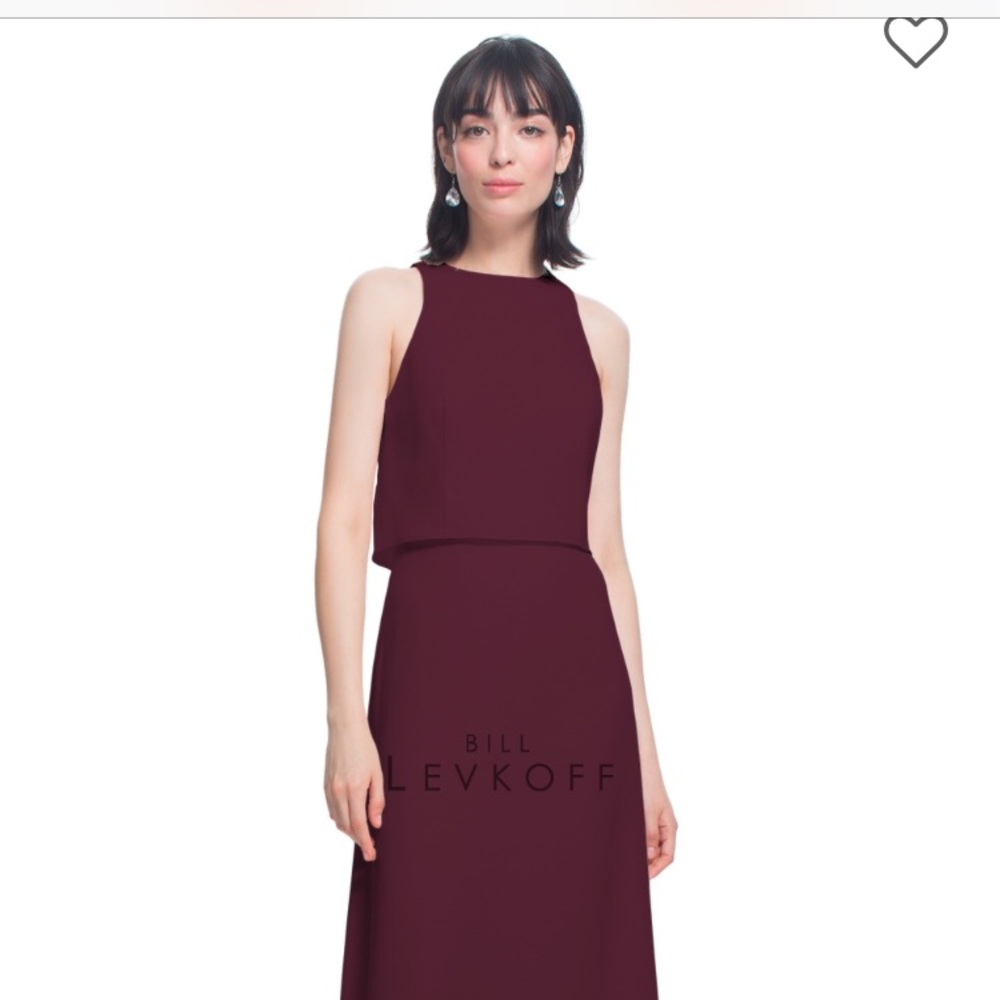 Bill levkoff wine size six bridesmaid dress